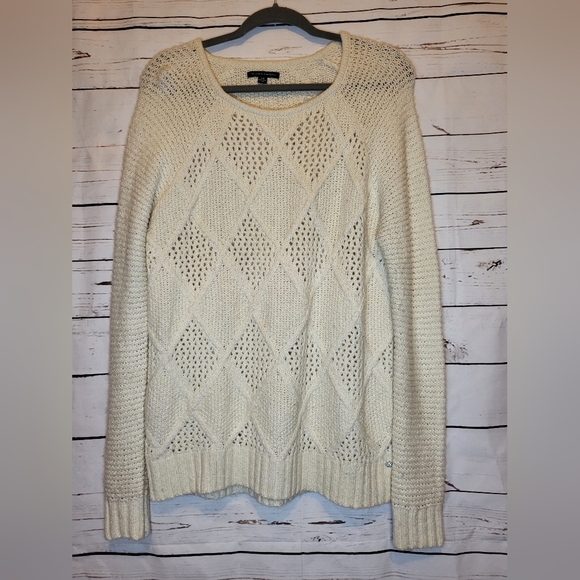 Cream American Eagle Outfitters Knitted Sweater size Small - Picture 2 of 7